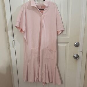 Ivy City Co Pink Checkered Midi Dress